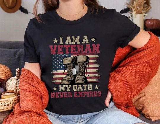 Discover Veteran Oath T-Shirt: Military Pride Patriotic Apparel