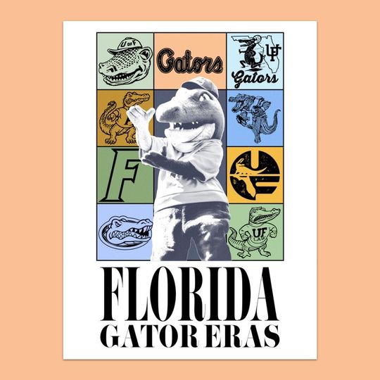 Florida Gator Eras 18" by 24" poster on thick, durable paper with matte finish