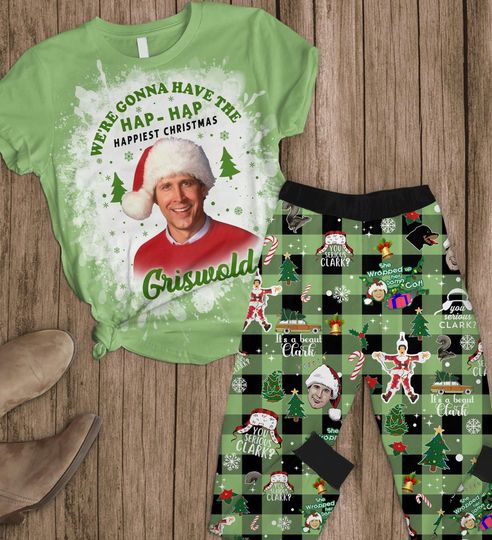 Discover Griswold Christmas Pajamas Set, National Lampoons Tshirt Panta, Christmas Vacation Holiday Pajamas, Xmas Movie Costume, Xmas Gifts