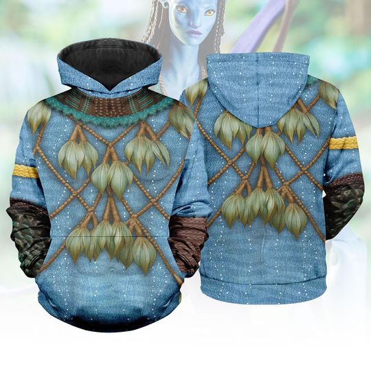 Discover Neytiri 3D Hoodie, Avatar Cosplay Hoodie, Avatar Movie Hoodie, Animal Kingdom, Disney World 3D Hoodie