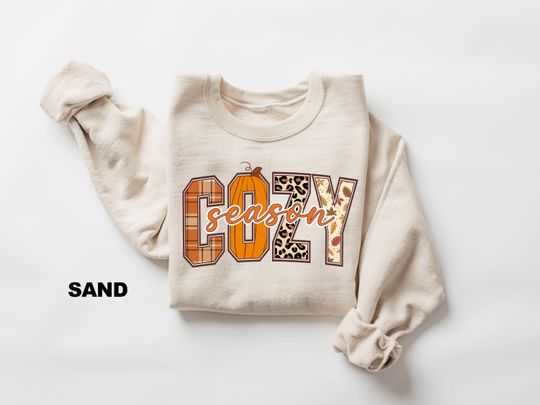 Fall Sweatshirt, Pumpkin Sweatshirt, Cozy Season Sweatshirt, Fall Vibes Sweatshirt