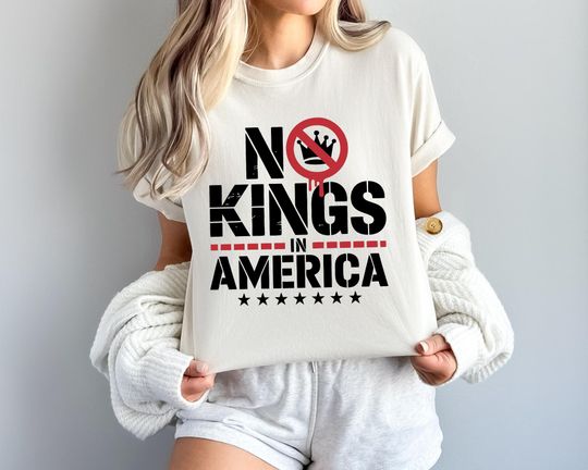 No Kings in America Shirt, Anti Trump Shirt, American Democracy Shirts, Anti Maga Shirts, Politicial Shirts, Patriotic Political T-Shirt