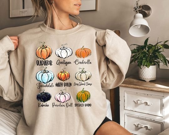 Discover Fall Pumpkins Sweatshirt, Pumpkin Varieties, Fall Festival Sweatshirt