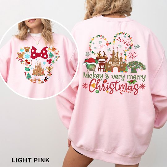 2-Sided Mickey's Very Merry Christmas Party Sweatshirt, Disney Gingerbread Castle Hoodie, Disneyland Trip Christmas Family Crewneck,  383794