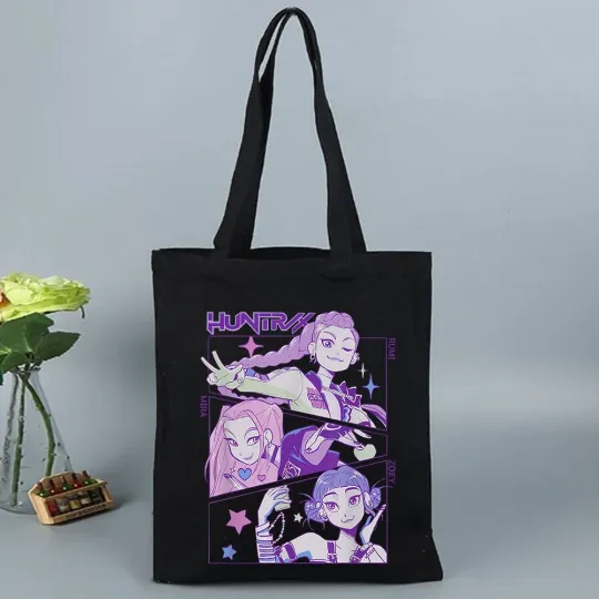 KPOP Demon Hunters Tote Bag Jinu Tiger Rumi Zoey Saja Boys