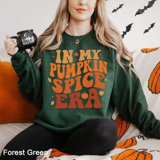 Discover In My Pumpkin Spice Era Thanksgiving Sweatshirt, Thanksgiving Sweatshirt