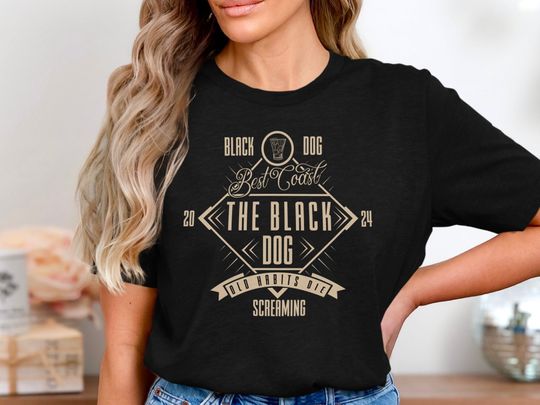 Discover Old Habits Die Screaming The Black Dog Graphic T Shirt, Unisex T-Shirt, Comfort Colors Tee, Black Dog Unisex Tee for Men and Women, Dog Tee