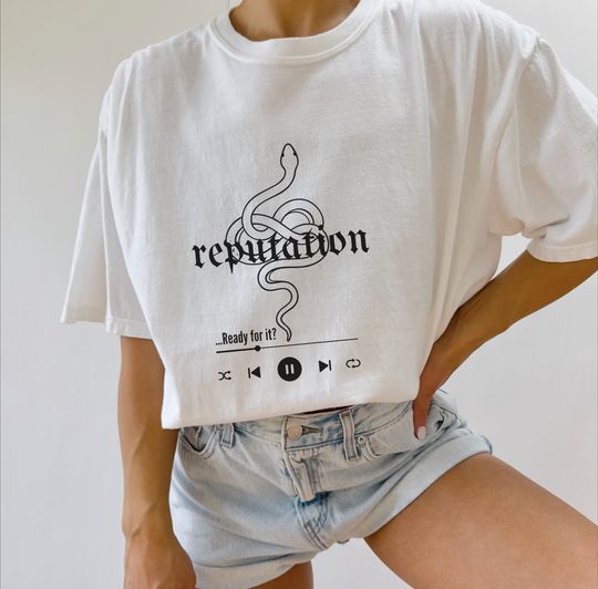 REPUTATION shirt for subtle Eras Tour Outfit / Minimalistic design Taylorr Swifts inspired shirt / Gift idea / fan gift / Taylorr Swifts outfit