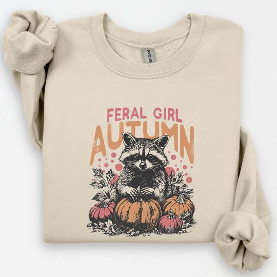 Discover Raccon Fall Shirt, Autumn Raccon Sweatshirt, Thanksgiving Day Sweatshirt