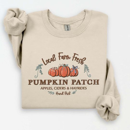 Discover Local Farm Fresh Pumpkin Patch Sweatshirt, Autumn Sweatshirt, Fall Sweater