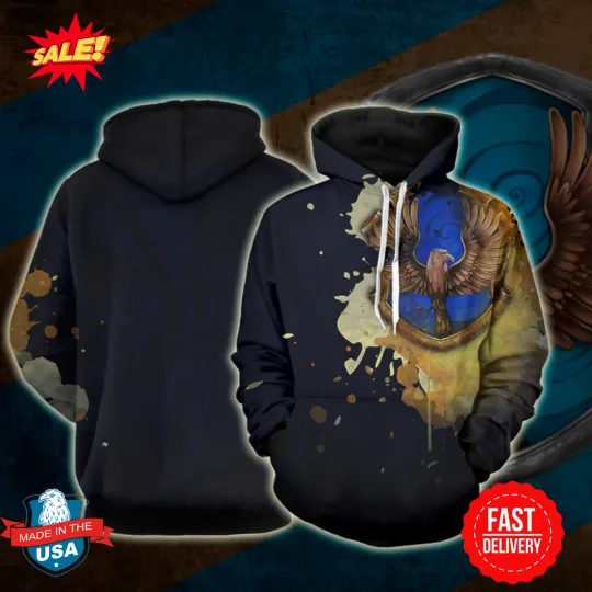 The Ravenclaw Eagle Hogwarts Harry Potter 3D Hoodie