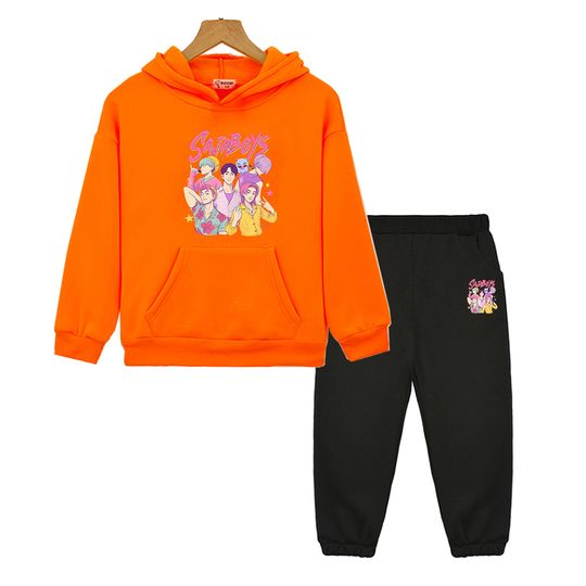 2pcs pullover+pant Saja Boys Autumn boy girl Hoodie Jogger