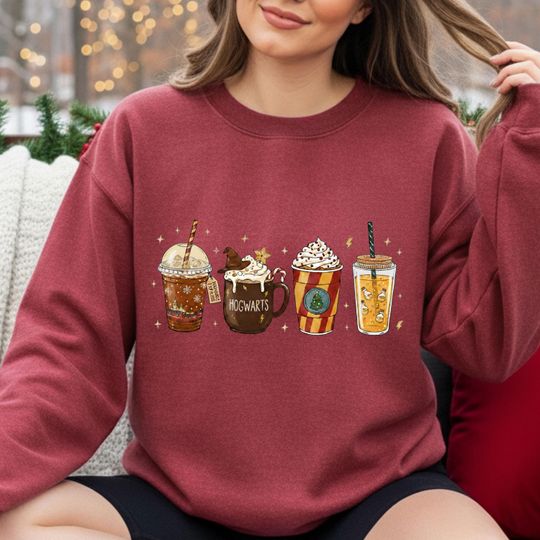 Discover Wizard Christmas Latte Sweatshirt - Holiday Sweatshirt