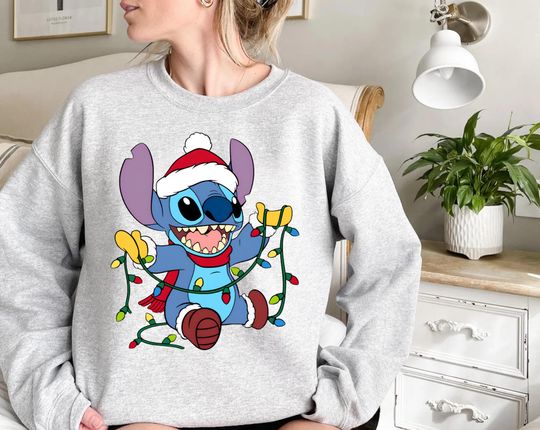 Discover Stitch Christmas Sweatshirt, Stitch And Lilo Sweatshirt, Disney Christmas Sweater, Disney Stitch Sweatshirt, Christmas Gift