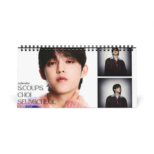Discover SEVENTEEN S.COUPS Desk Calendar 2026; SEVENTEEN Calendar; S.Coups Calendar; Seventeen Gift; Kpop Gift