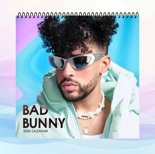 Discover Bad Bunny 2026 Calendar, Latin Music Wall Calendar, Stylish Art Poster, Fan Gift