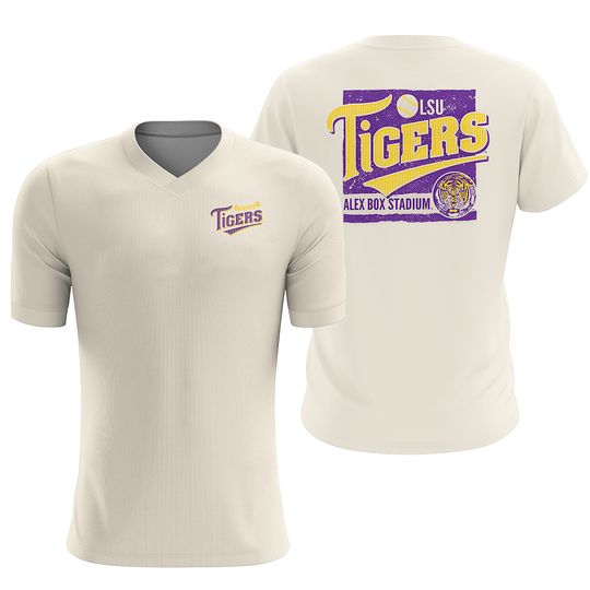 Men's LSU Tigers Baseball Around The Horn Sand T-Shirt Gift Fans