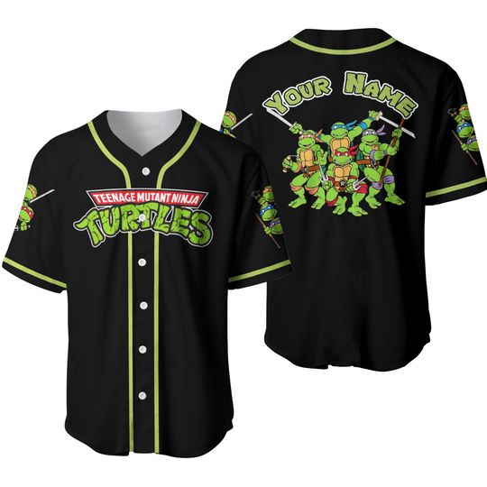Custom Name Teenage Mutant Ninja Turtles  Baseball Jersey