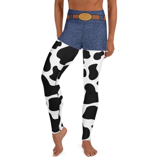 Discover Women's Disney Leggings Toy Story Jessie cowgirl High Waisted Yoga pants run Disney costume activewear XS - XL