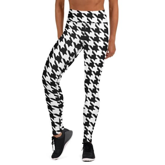 Discover Womens Disney Chef Leggings Chef Goofy costume Food and Wine Festival outfit run Disney Wine and Dine marathon houndstooth pattern