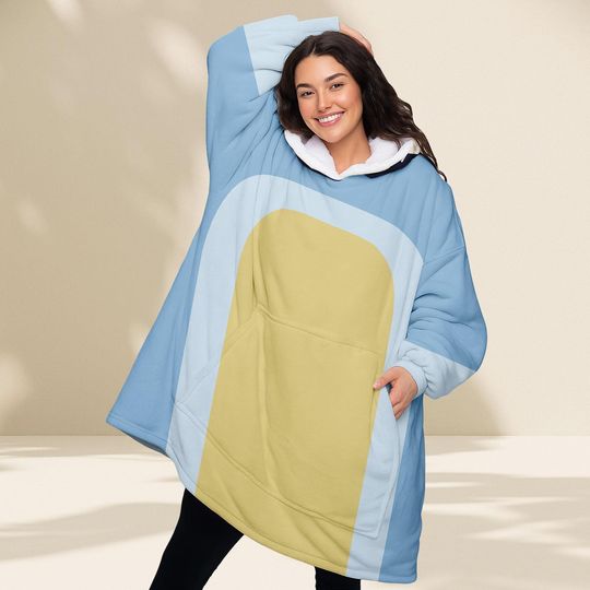 Discover Blue Dog Cosplay Christmas Hoodie Blanket, Blue Costume Dog Wearable Blanket Hoodie, Cozy Gift for Women Man, Cute Cozy Xmas Gift