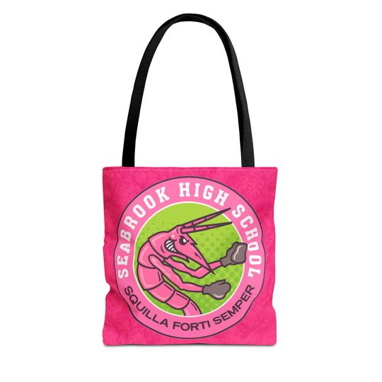 Discover Seabrook High School Mighty Shrimp Tote Bag, Disney Zombies Inspired Halloween Trick or Treat Bag, Halloween Carryall, School Spirit Tote,
