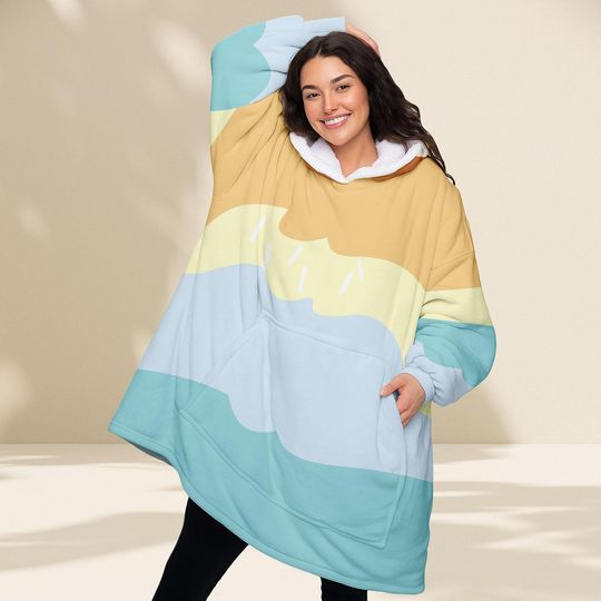 Discover Dog Cosplay Christmas Hoodie Blanket, Blue Costume Dog Wearable Blanket Hoodie, Cozy Gift for Women Man, Cute Cozy Xmas Gift