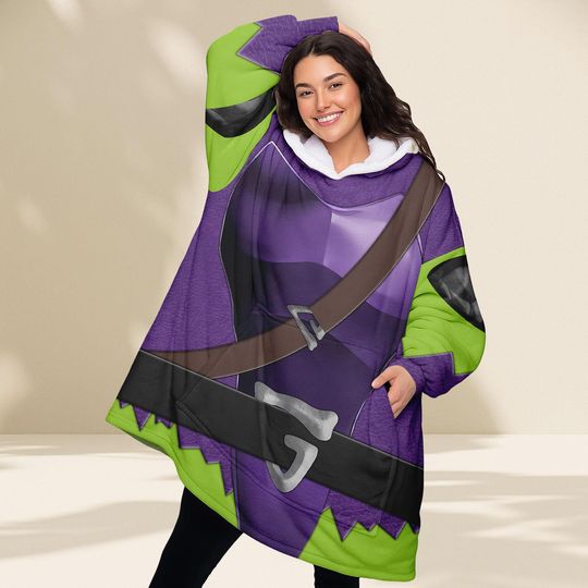 Green Goblin Hoodie Blanket, Spider Man Green Goblin Wearable Hoodie Blanket, Goblin Cosplay Costume Shirt, Christmas Costume Gifts