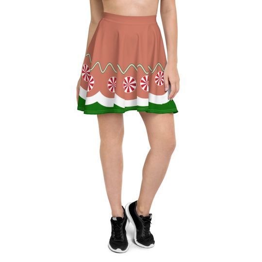 Gingerbread Girl Skater Skirt, Women's Skater Skirt