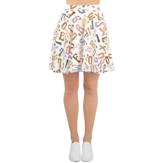 Discover Back to School Boho Skater Skirt, Cosplay Costume for Women