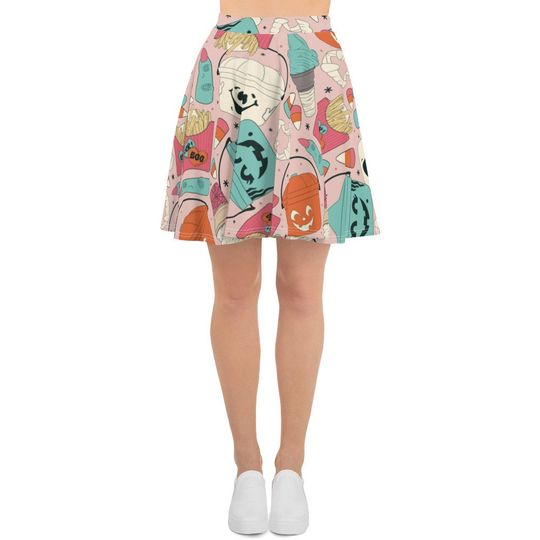Discover Vintage Halloween Skater Skirt, Cosplay Costume for Women