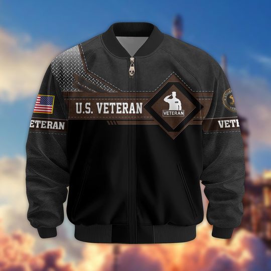 Discover Veteran Jackets For Men - Durable Military Windbreaker Jacket, Waterproof Coat, Veterans Day Gifts, Father's Day Gift