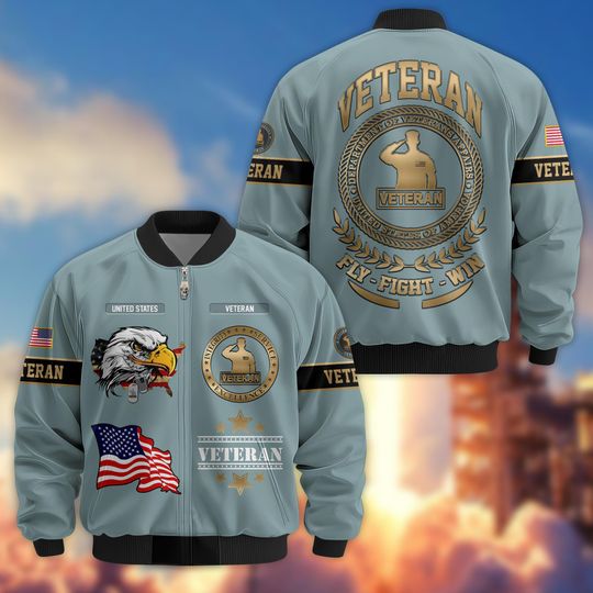 Non Sibi Sed Patriae Veteran Jacket Veterans Jackets for Men, Lightweight Military Men Jacket, Veteran Gifts for Men, Military Gifts for Men