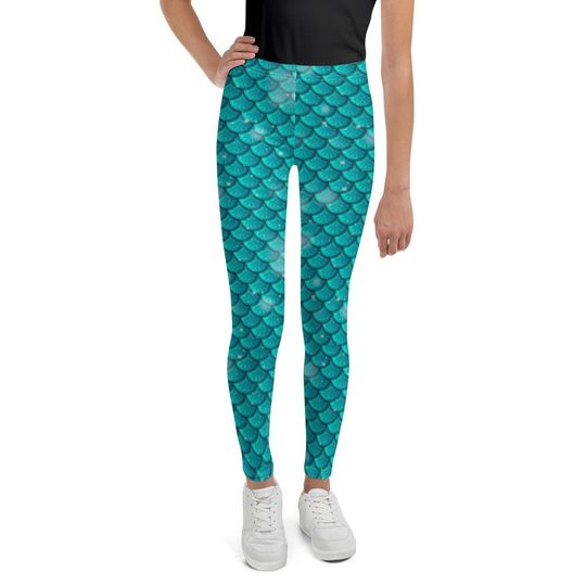 Discover Mermaid Scales Youth Leggings, Gift For Women