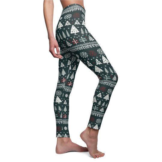 Discover Christmas Sweater Pattern Leggings