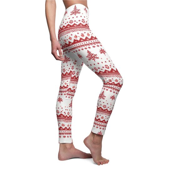 Discover Christmas Sweater Pattern Leggings