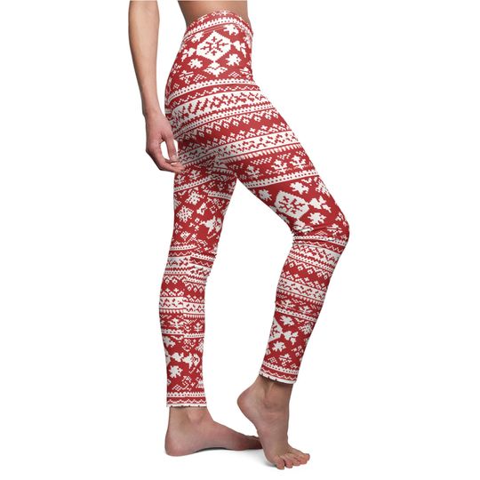 Discover Christmas Sweater Pattern Leggings