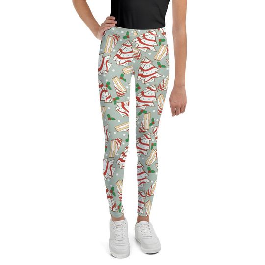 Discover Christmas Tree Cakes Youth Leggings