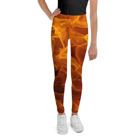 Flame Ember Youth Leggings, Gift For Women