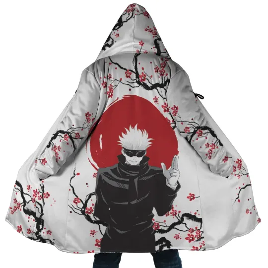 Satoru Gojo Cherry Blossom Jujutsu Cloak Coat