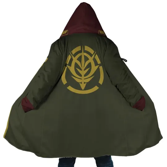 Zeon Gundam Hoodie Cloak Military Design