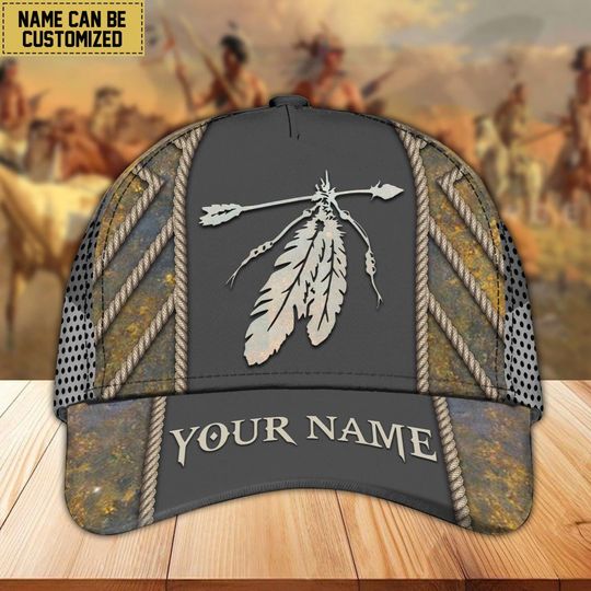 Personalized Native Pride Baseball Caps Tribe Hats Native American Gift Indian Gift Cap for Men Women Indigenous Caps Native Feather Cap