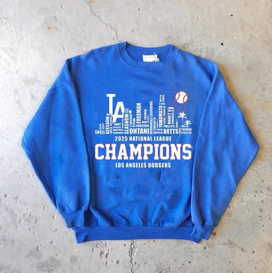 Los Angeles Dodgers 2025 National League Champions Sweatshirt