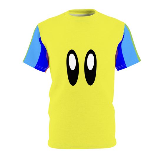 Discover Rainbow Star Racer Cut & Sew Tee with Playful Eyes Design, Casual T-Shirt, Gamer Tee