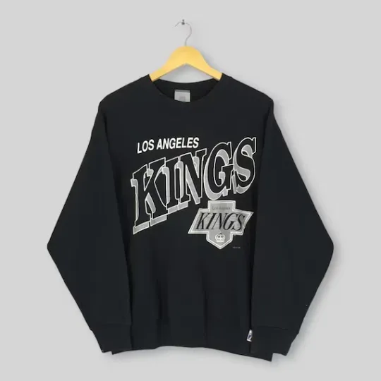 Discover Vintage Los Angeles Kings NHL Sweatshirt Black Color reprint AN60389