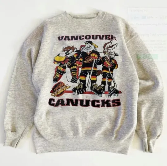 Vancouver Canucks Looney Tunes NHL  Sweatshirt men women