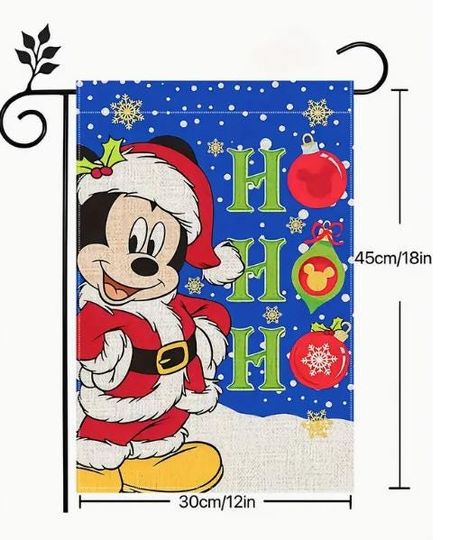 Discover Mickey Mouse Christmas Disney Garden Flag