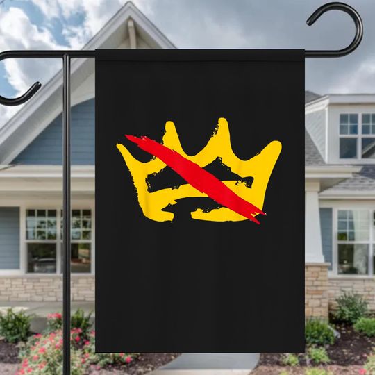 Discover NO KINGS, FDT Outdoor Yard Flag, Anti-Trump House Flag Home Decor, Winter Resist Fascism Sign Garden Banner