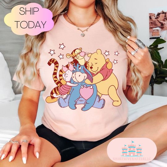 Discover Bear and Mouse Family T-Shirt Set, Park Themed Casual Shirts for Kids and Adults