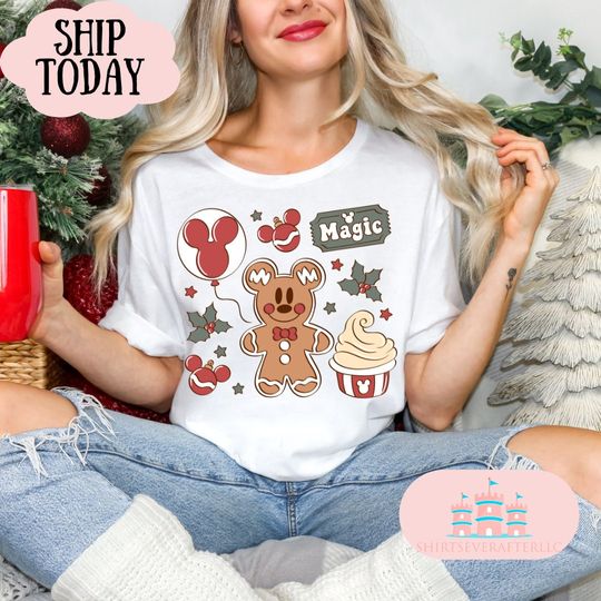 Discover Mickey Minnie Main Street Bakery Shirt, Mickey and Minnie Shirt, Disney Sweatshirt, Disney Christmas Shirt, Gingerbread Cookies Shirt